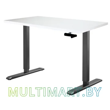 Стол для работы стоя ErgoSmart Manual Desk Special 1360x800x36 мм (альпийский белый/черный)